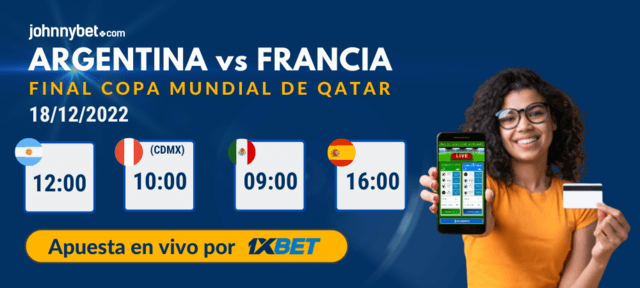 hora final Mundial de Qatar 2022 aen vivo