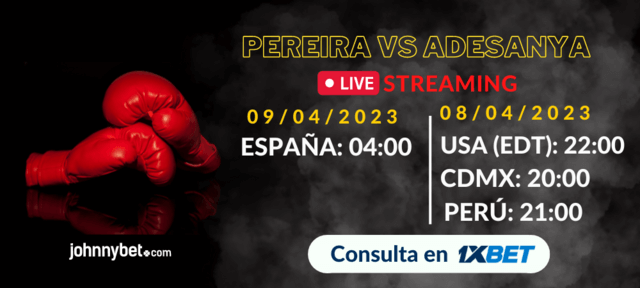 mma apuestas en directo pereira adesanya