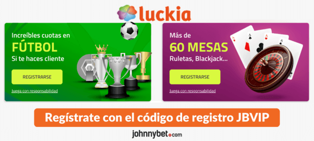 mejor codigo de bono luckia