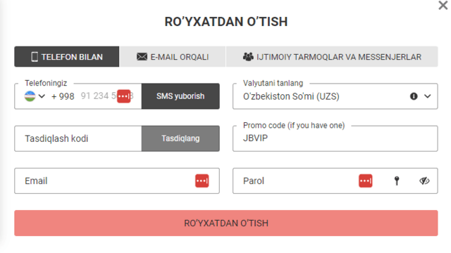 megapari promokodni kiriting