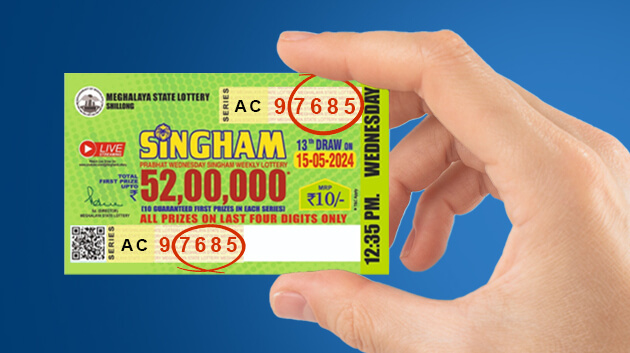 ticket for lottery singham india