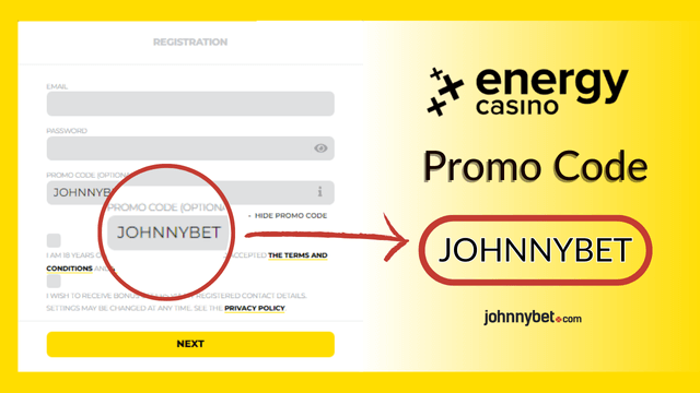 Voucher code Energy Casino during registration