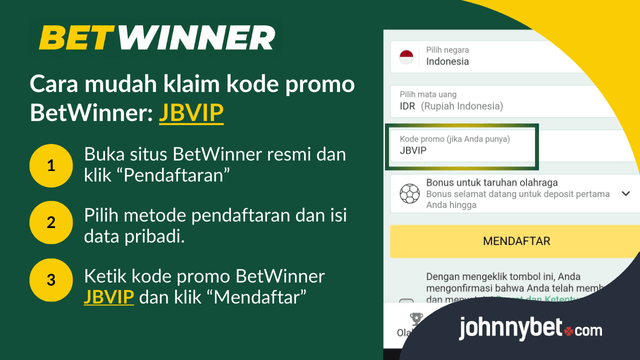 pendaftaran kode promo betwinner
