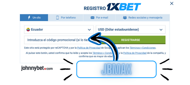 1xbet código promocional ecuador
