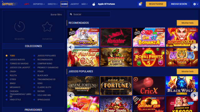 casino juegos disponibles en SapphireBet