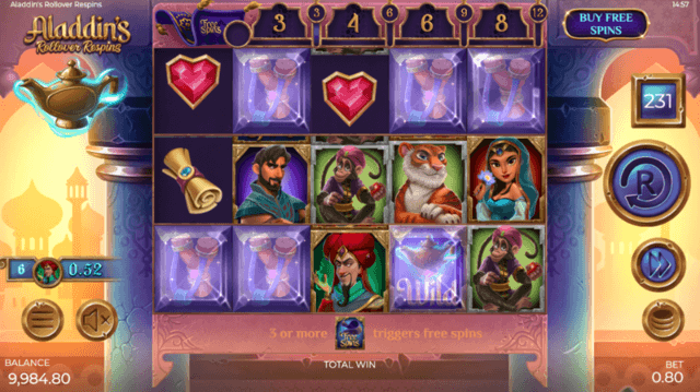 Aladdin's Rollover Respins juego demo sin descargar