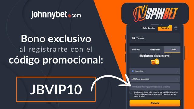 Bono por registro JVSpinBet exclusivo