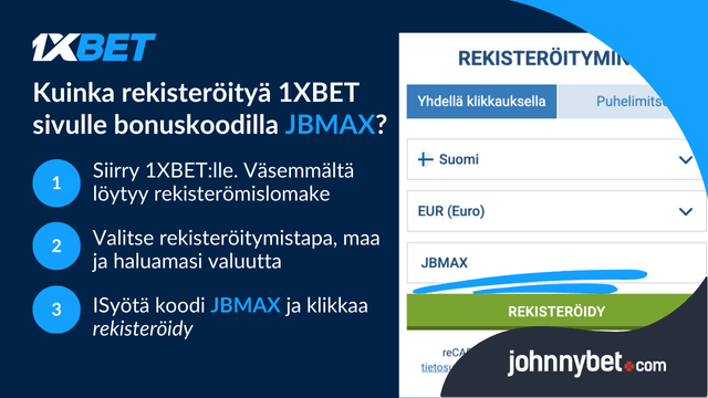 1xbet rekisteröinti bonuskoodilla