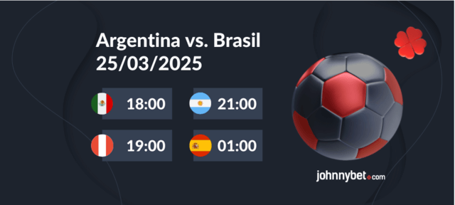 horarios clásico sudamericano Argentina - Brasil