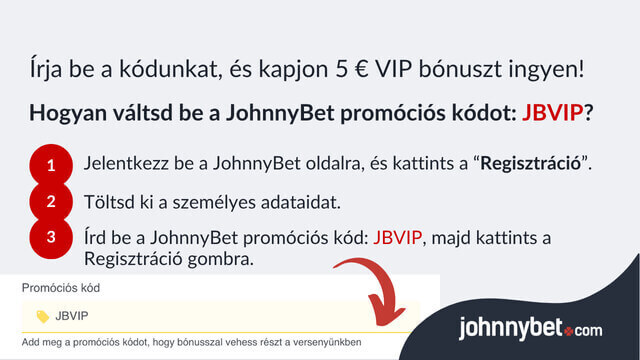 JohnnyBet Promóciós kód 2026
