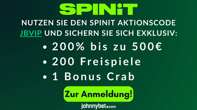 Neukunden Bonus mit Aktionscode im Spinit Casino