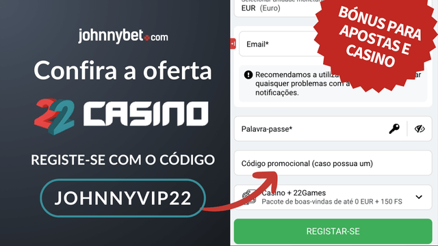 22Casino código promocional