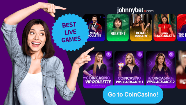 live casino offer at CoinCasino