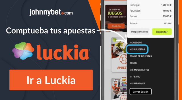 comprobar una apuesta de Luckia