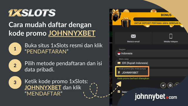 daftar kode promo 1xSlots