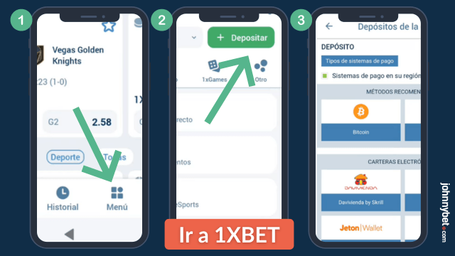 cómo añadir dinero en 1XBET