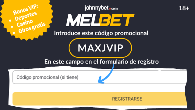 campo del código promocional Melbet en el registro