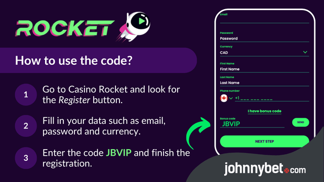 casino rocket bonus code sign up