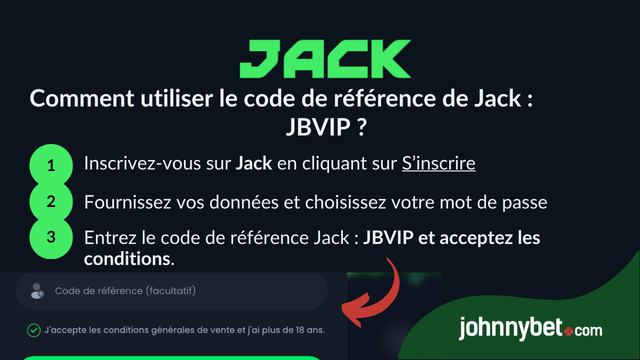 inscription code de reference jack