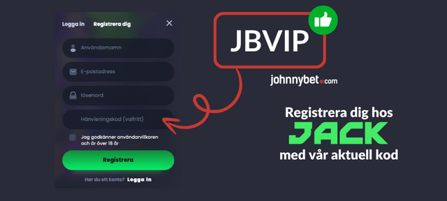 jack registreringsprocess