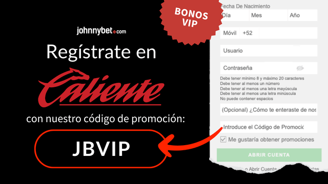 código promocional Caliente MX 2026