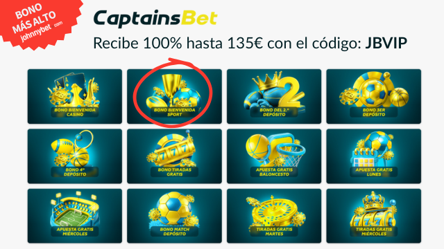 código promocional captainsbet registro 