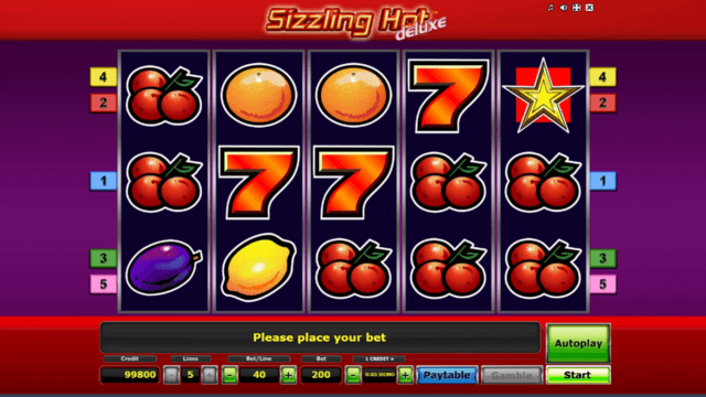 Speel Sizzling Hot Deluxe met een toffe bonus