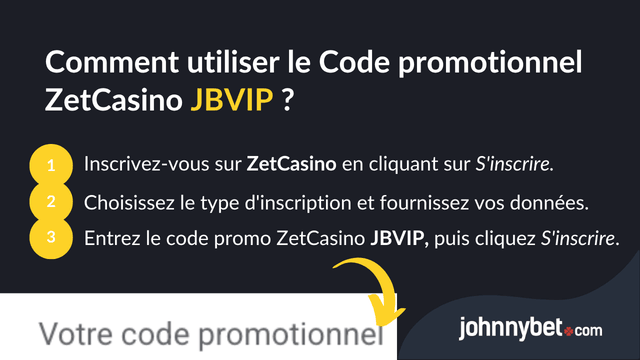 enregistrement code promotionnel zetcasino