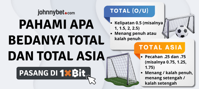 perbedaan total dan total asia parlay