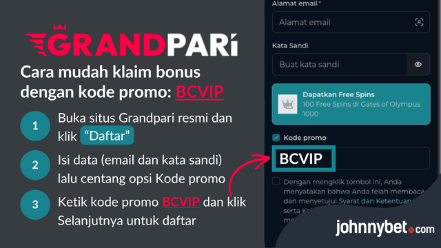 kode promo daftar grandpari