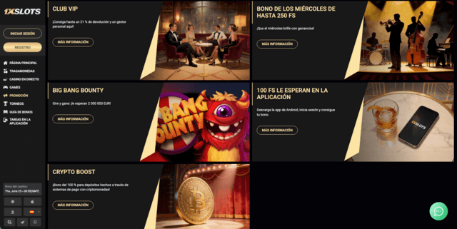 mejores códigos promocionales 1xslots