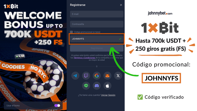 1xbit código promocional