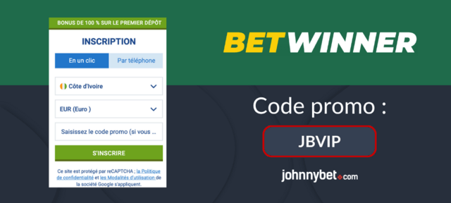 inscription Betwinner CI avec code promotionnel