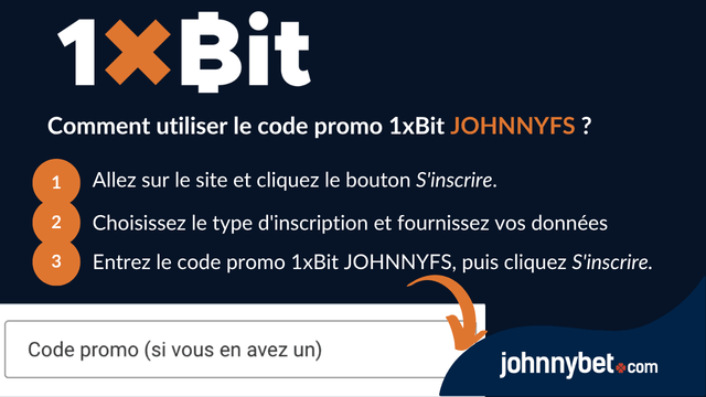enregistrement code promo 1xBit