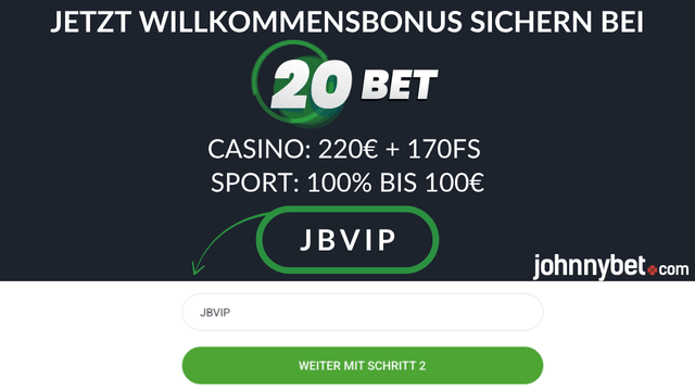 20Bet Aktionscode Registrierung