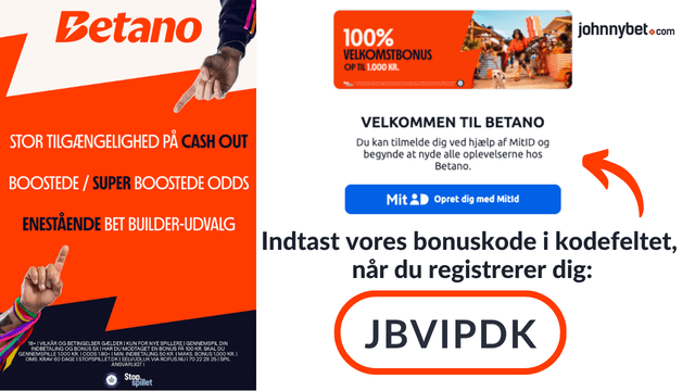 Betano bonuskode registrering