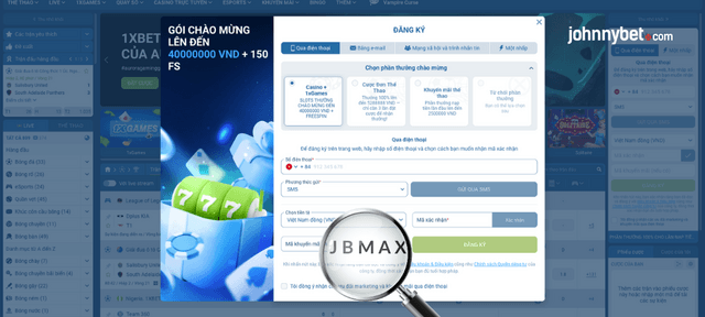 Đăng ký tài khoản với mã khuyến mãi 1XBET