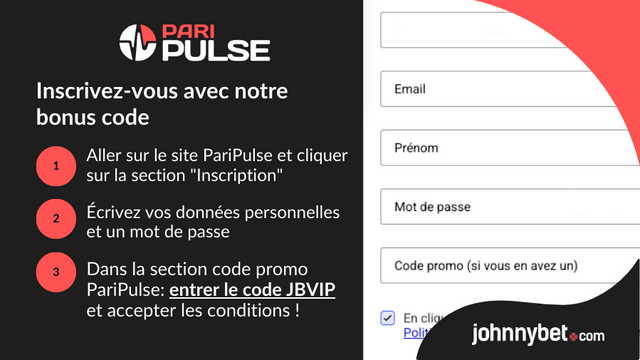 inscription code promo paripulse