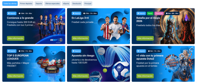 promociones 1xbet hoy