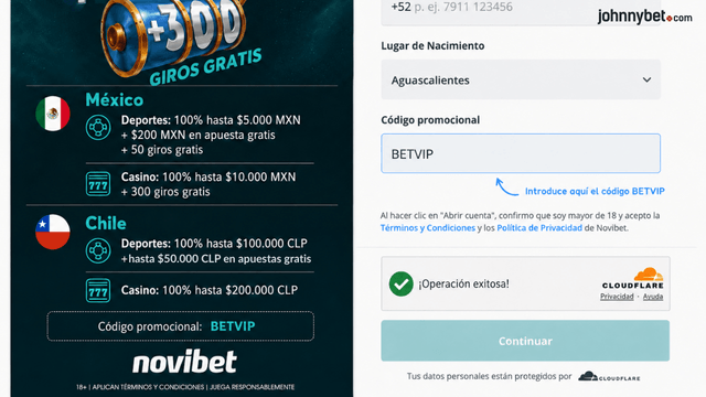 novibet código promocional