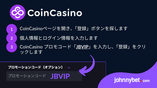 CoinCasino プロモーションコード 2026