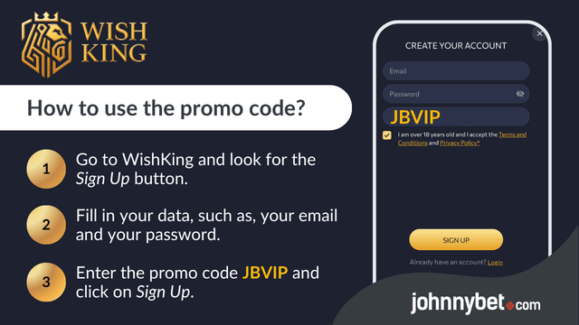 wishking promo code registration