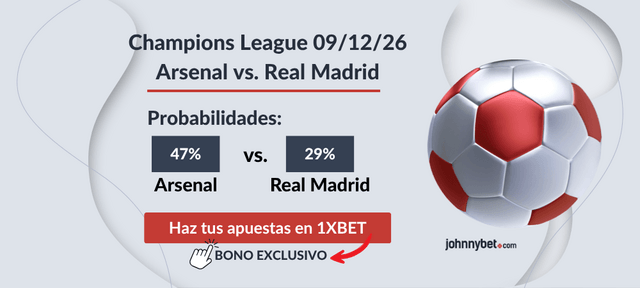 Arsenal Real Madrid apuestas con bono