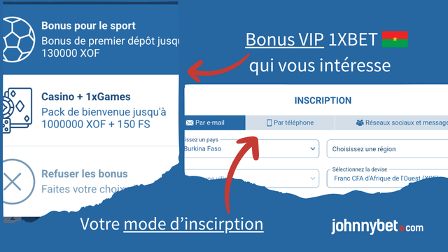 1xbet burkina s inscire