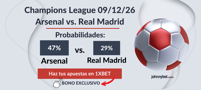 Arsenal Real Madrid apuestas con bono