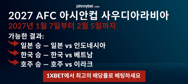 2027 AFC 아시안컵 경기 결과 예측