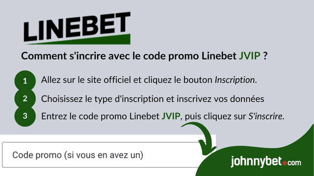 enregistrement code promo linebet