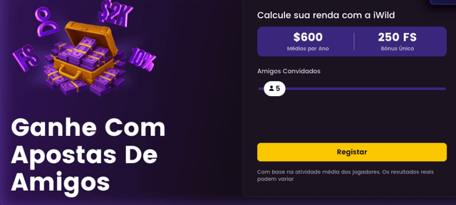 iwild casino promoção convide amigos