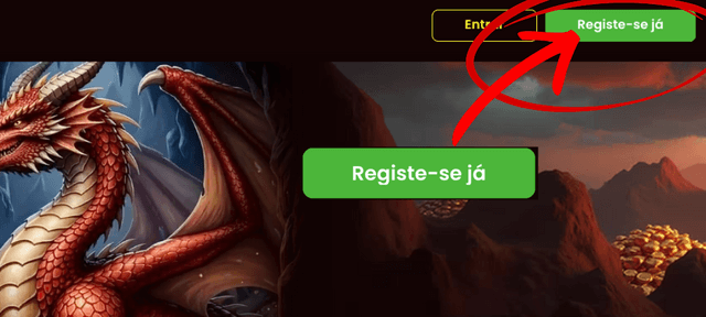 passo 1 no registo no site dragonslots com o codigo  promocional