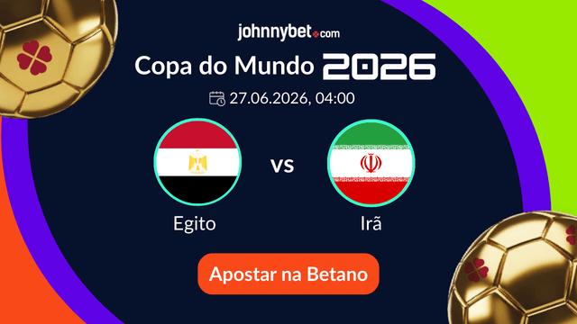 apostas para o jogo do grupo g egito vs ira mundial 2026